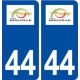 44  Malville logo ville autocollant plaque stickers