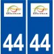 44  Malville logo ville autocollant plaque stickers