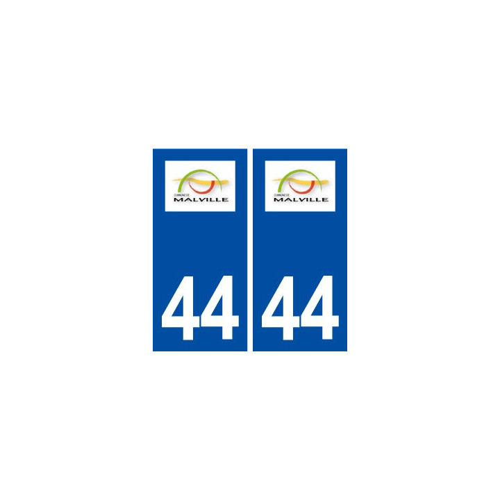 44  Malville logo ville autocollant plaque stickers