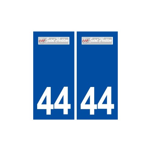 44  Saint Herblon logo ville autocollant plaque stickers