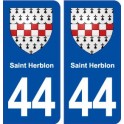 44  Saint Herblon blason ville autocollant plaque stickers