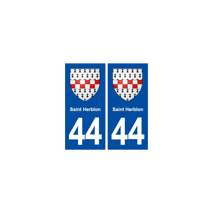 44  Saint Herblon blason ville autocollant plaque stickers