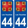 44  Touches blason ville autocollant plaque stickers