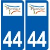 44  Paimbœufl ogo ville autocollant plaque stickers