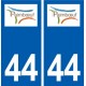 44  Paimbœufl ogo ville autocollant plaque stickers