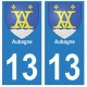 13 Aubagne ville autocollant plaque