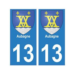 13 Aubagne ville autocollant plaque