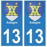 13 Aubagne city sticker plate