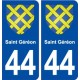 44  Saint Géréon blason ville autocollant plaque stickers