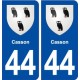 44  Casson blason ville autocollant plaque stickers