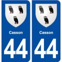 44  Casson blason ville autocollant plaque stickers