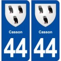 44  Casson blason ville autocollant plaque stickers