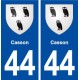 44  Casson blason ville autocollant plaque stickers