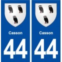 44  Casson blason ville autocollant plaque stickers