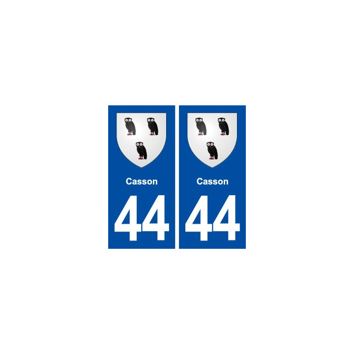 44  Casson blason ville autocollant plaque stickers