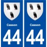 44  Casson blason ville autocollant plaque stickers