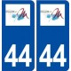 44  Mouzillon logo ville autocollant plaque stickers