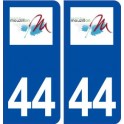 44  Mouzillon logo ville autocollant plaque stickers