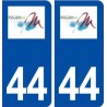 44  Mouzillon logo ville autocollant plaque stickers