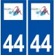 44  Mouzillon logo ville autocollant plaque stickers