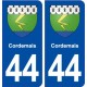 44  Cordemais blason ville autocollant plaque stickers