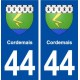 44  Cordemais blason ville autocollant plaque stickers