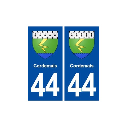 44  Cordemais blason ville autocollant plaque stickers