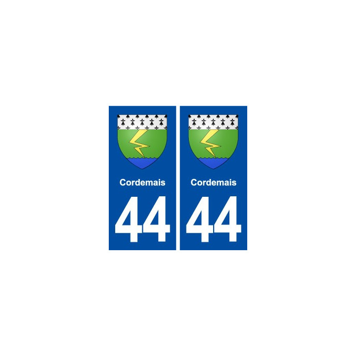 44  Cordemais blason ville autocollant plaque stickers