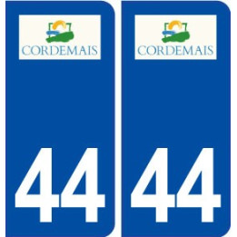 44  Cordemais logo ville autocollant plaque stickers