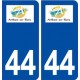 44  Arthon en Retz logo ville autocollant plaque stickers