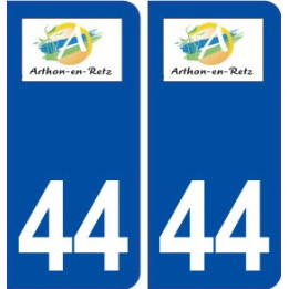 44  Arthon en Retz logo ville autocollant plaque stickers