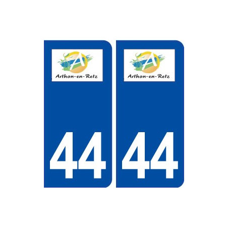 44  Arthon en Retz logo ville autocollant plaque stickers