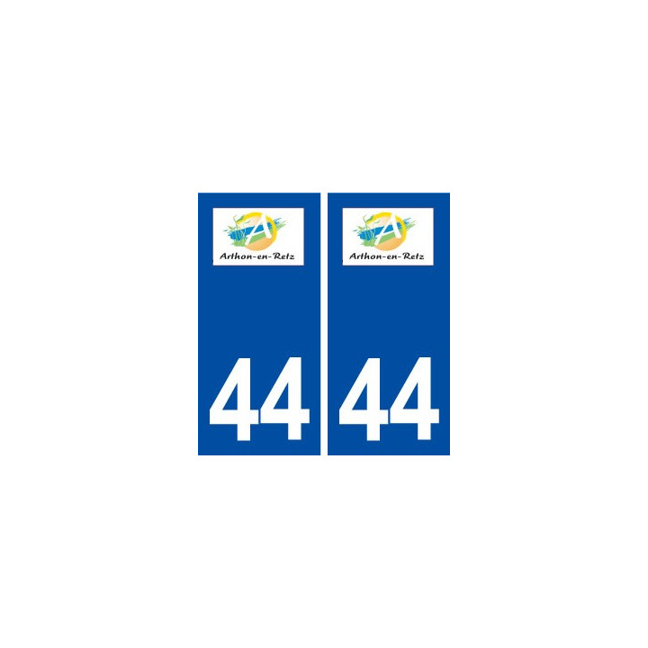 44  Arthon en Retz logo ville autocollant plaque stickers