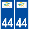 44  Arthon en Retz logo ville autocollant plaque stickers