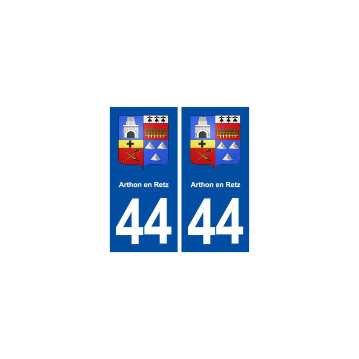44  Arthon en Retz blason ville autocollant plaque stickers