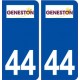 44  Geneston logo ville autocollant plaque stickers