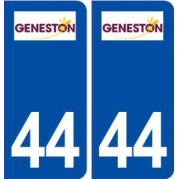 44  Geneston logo ville autocollant plaque stickers