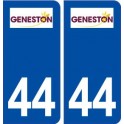 44  Geneston logo ville autocollant plaque stickers