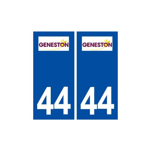 44  Geneston logo ville autocollant plaque stickers