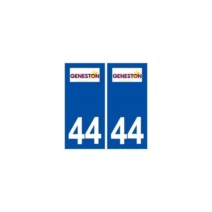 44  Geneston logo ville autocollant plaque stickers