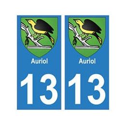 13 Auriol ville autocollant plaque