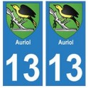 13 Auriol city sticker plate