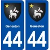 44  Geneston blason ville autocollant plaque stickers
