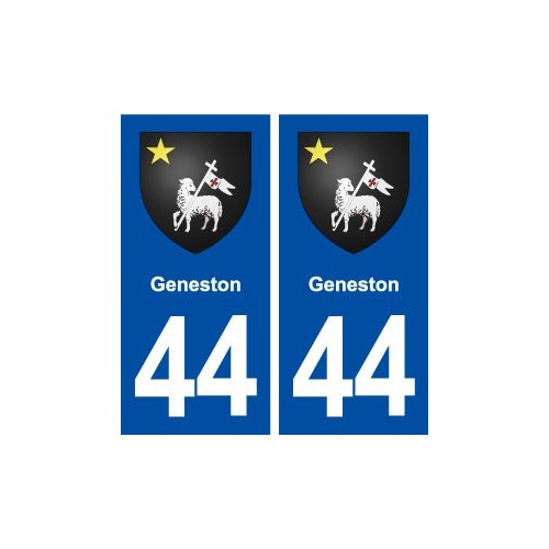 44  Geneston blason ville autocollant plaque stickers