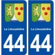 44  La Limouzinière blason ville autocollant plaque stickers