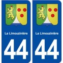 44  La Limouzinière blason ville autocollant plaque stickers