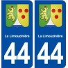 44  La Limouzinière blason ville autocollant plaque stickers