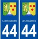 44  La Limouzinière blason ville autocollant plaque stickers