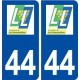 44  La Limouzinière logo ville autocollant plaque stickers