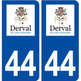 44  Derval logo ville autocollant plaque stickers